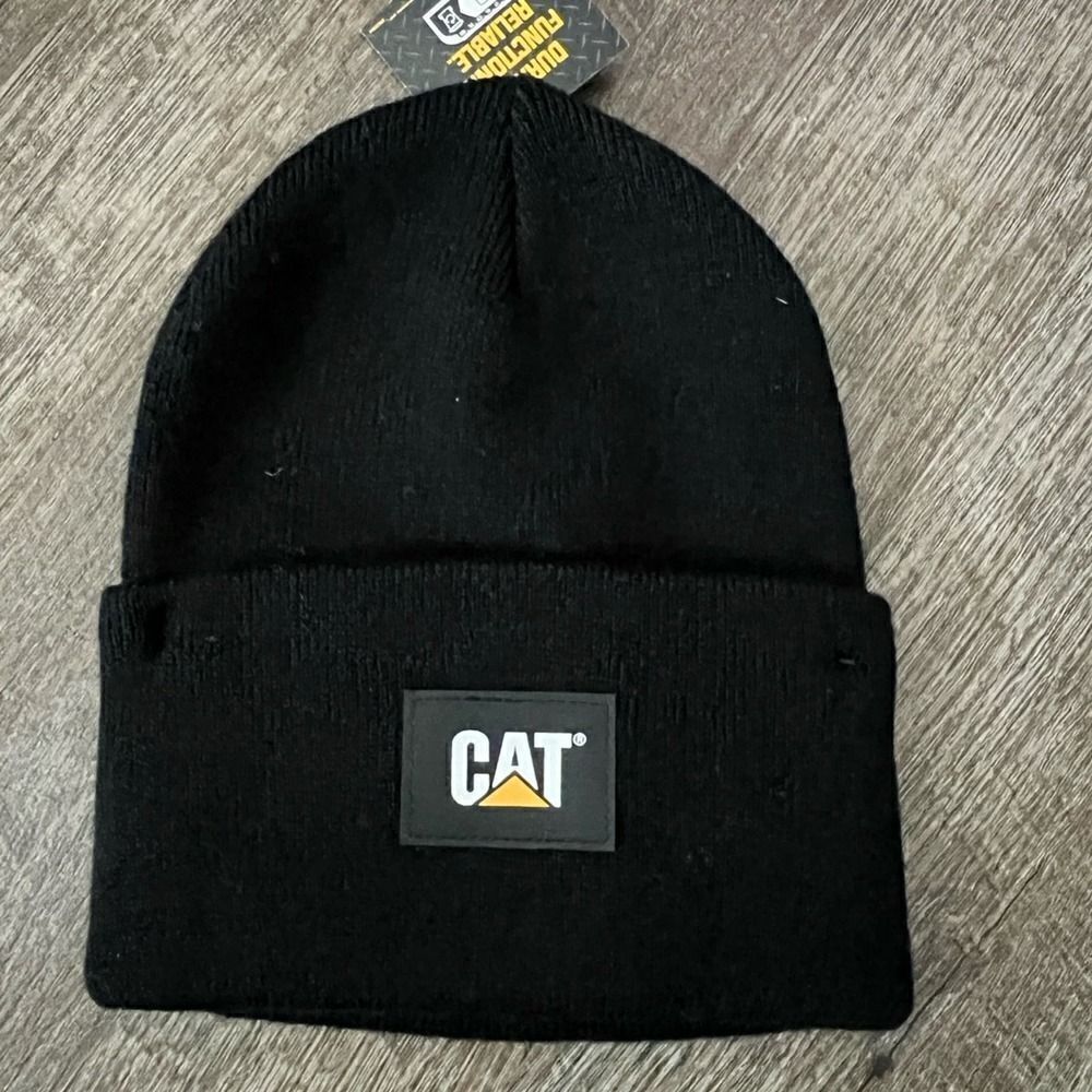 Caterpillar CAT Label Cuff Beanie- Black‎
